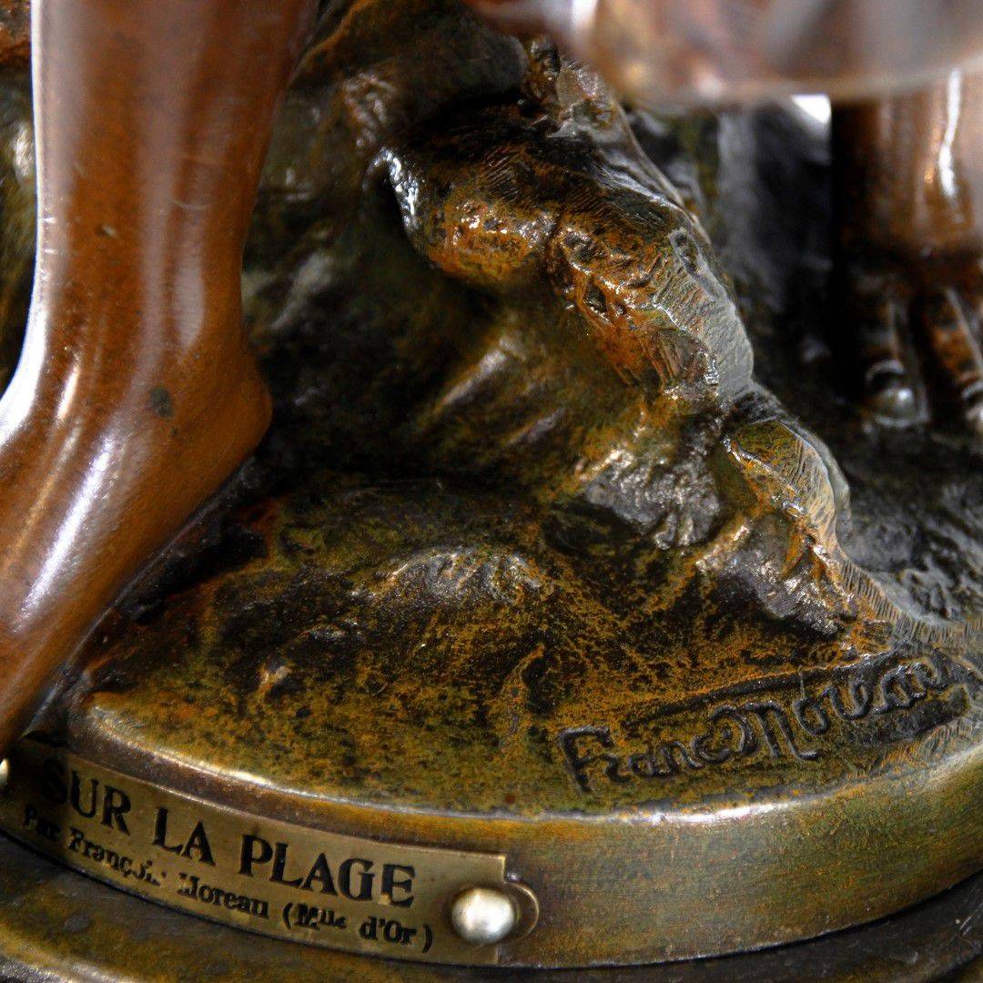 Antiqium Ürün  FRANCOIS MOREAU İMZALI HEYKELLİ SAAT TAKIMI