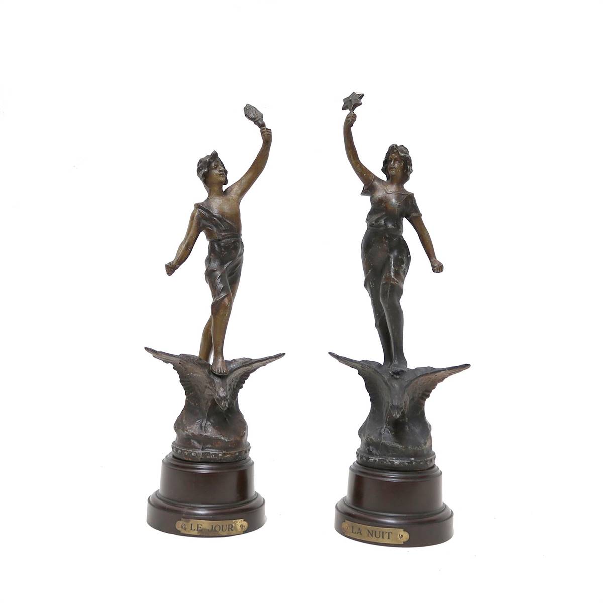 antiqium.com ürünler: LA NUIT - LE JOUR BRONZ HEYKEL