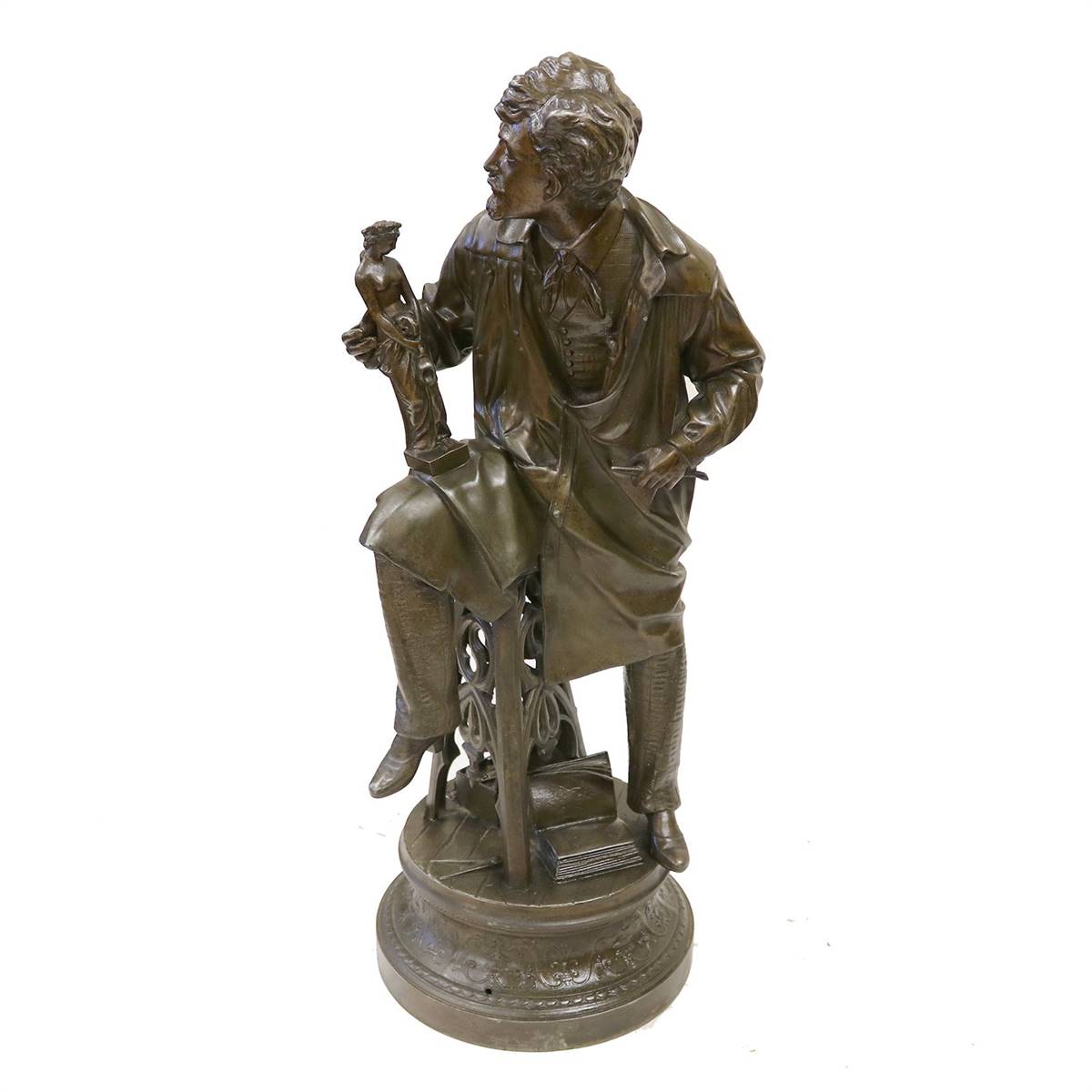 Antiqium Ürün  ERKEK FİGÜRLÜ BRONZ HEYKEL