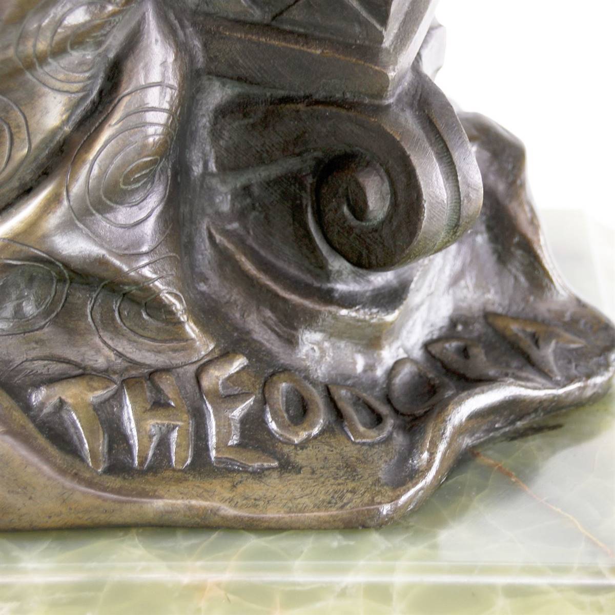 Antiqium Ürün  CHARLES RUCHOT - THEODORA BRONZ VE ONYX MERMERLİ BRONZ SAAT TAKIMI