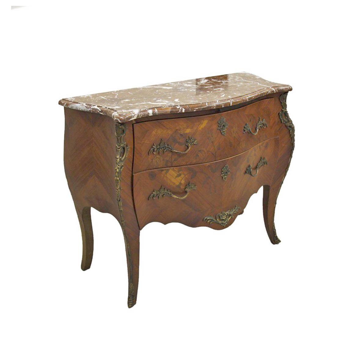 Antiqium Ürün  MARKÜTERİ VE BRONZ DETAYLI ŞİFONYER