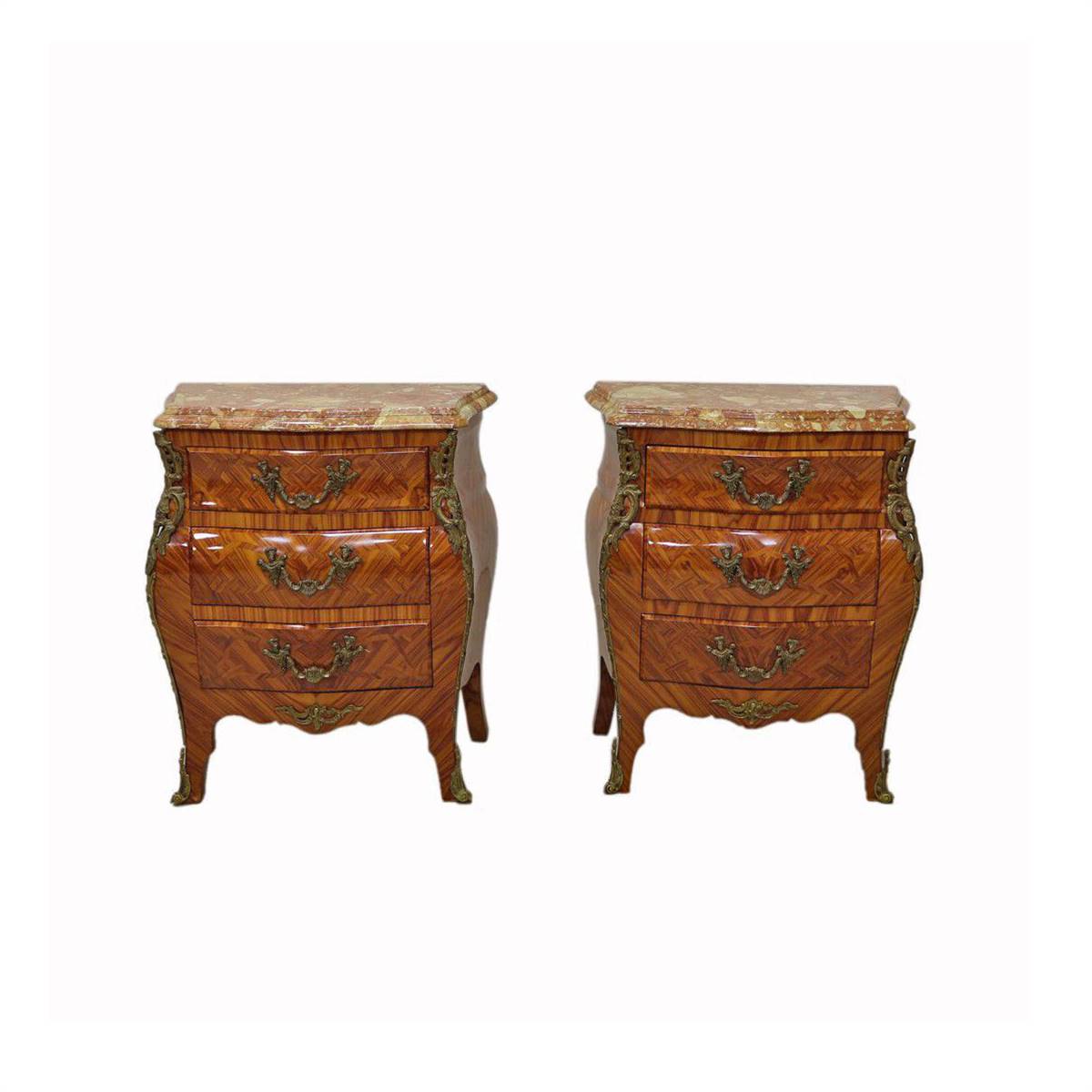 Antiqium Ürün  MARKÜTERİLİ İKİZ KOMODİN