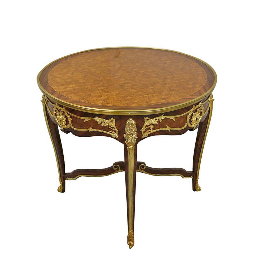 Antiqium Ürün  PARKÜTERİLİ LOUIS XV. SEHPA