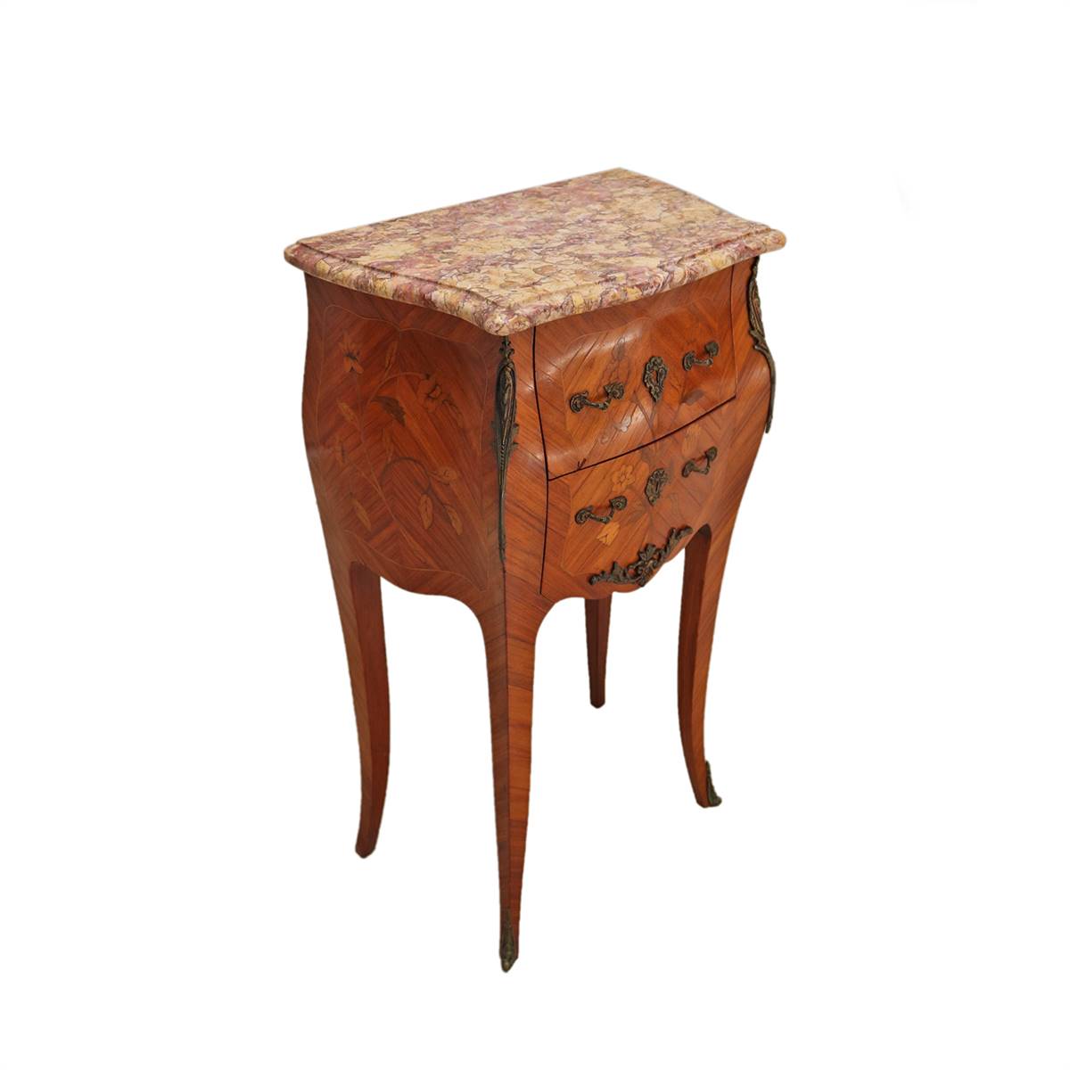 Antiqium Ürün  MARKÜTERİLİ MERMER ZEMİNLİ KOMODİN