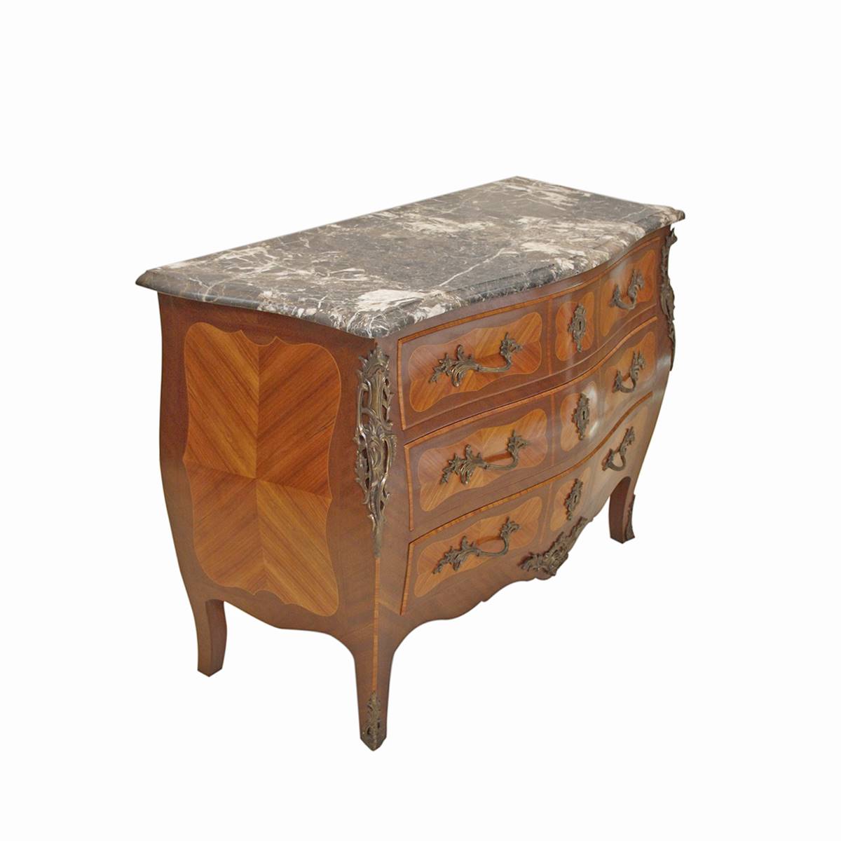 Antiqium Ürün  REGENCE STİLİ 3 ÇEKMECELİ BOMBELİ ŞİFONYER