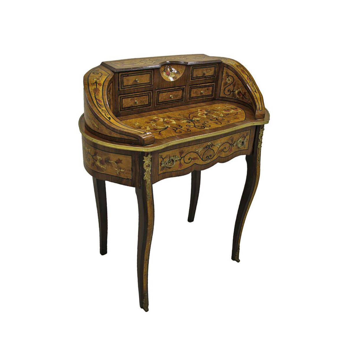 Antiqium Ürün  19. YÜZYIL LOUIS XV. STİL MARKÜTERİLİ SEKRETERYA