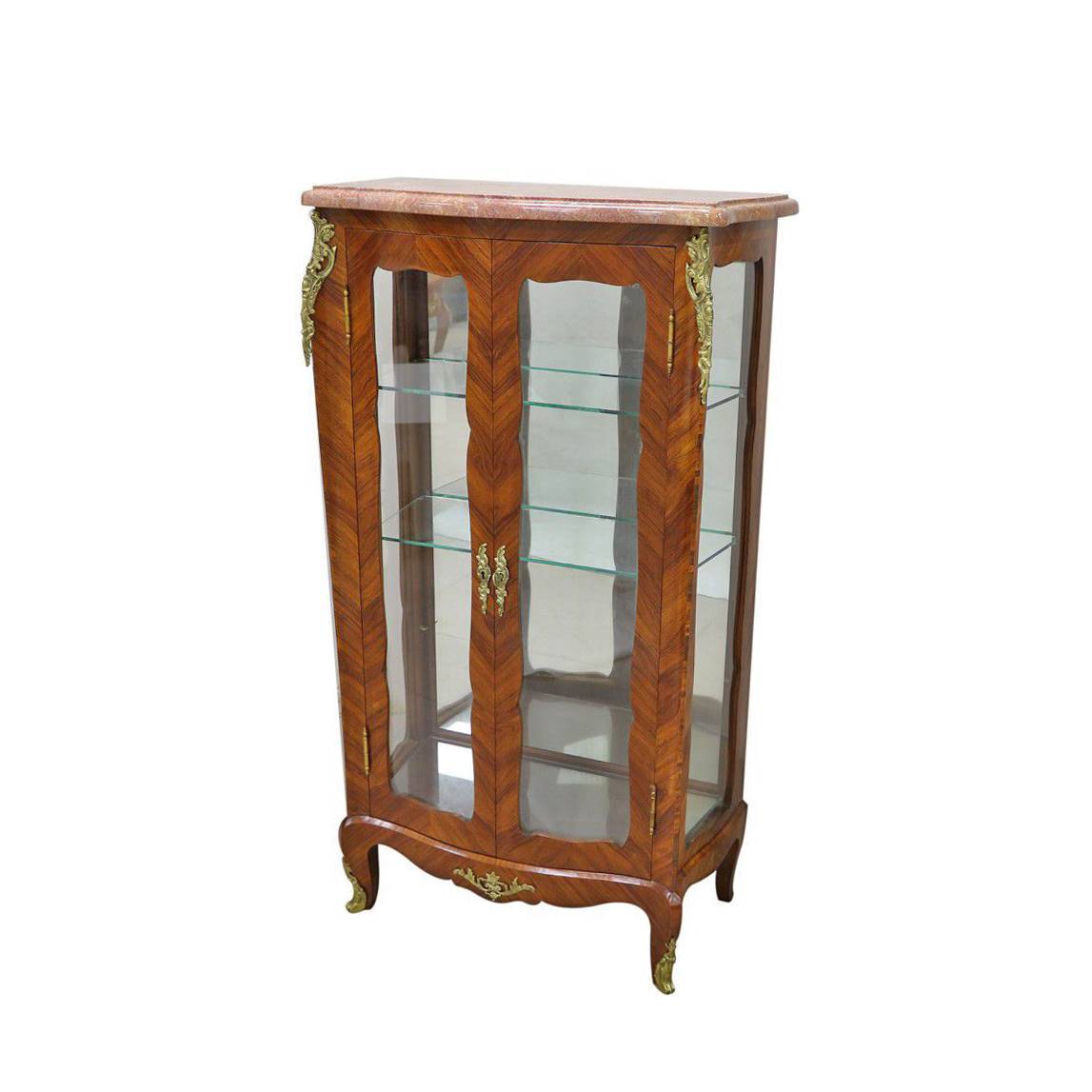 Antiqium Ürün  PARKÜTERİLİ MAUN VİTRİN