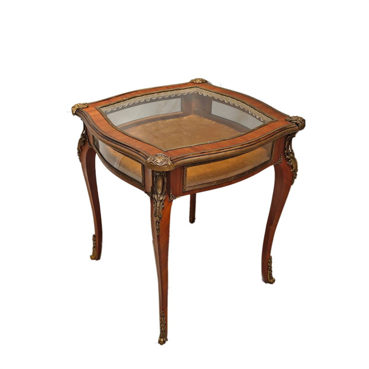 Antiqium Ürün  BRONZ DETAYLI TEŞHİR SEHPASI