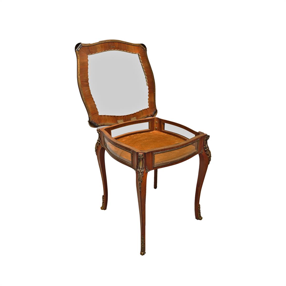 Antiqium Ürün  BRONZ DETAYLI TEŞHİR SEHPASI