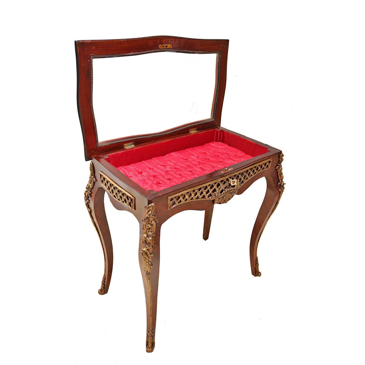 Antiqium Ürün  BRONZ DETAYLI TEŞHİR SEHPASI