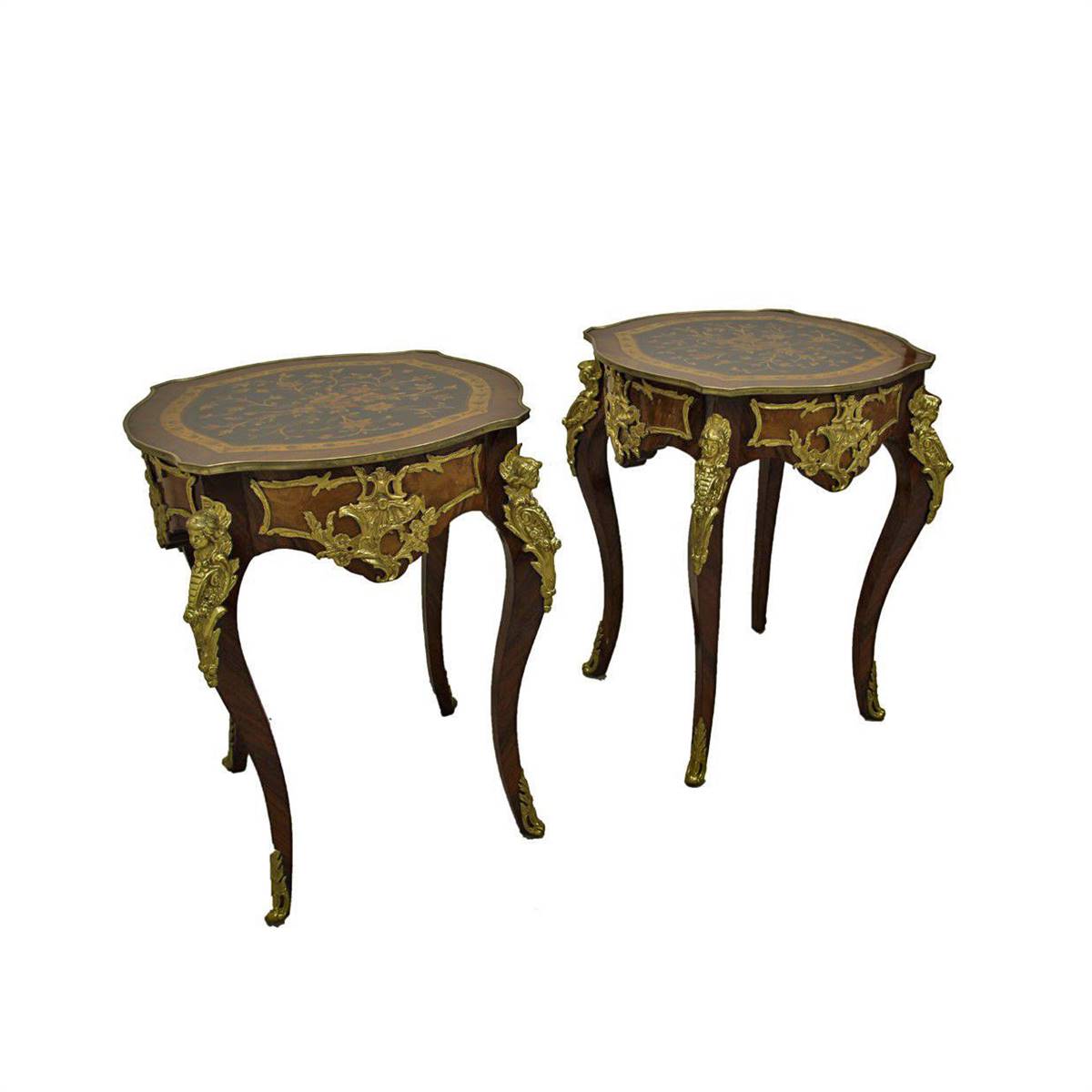 Antiqium Ürün  LOUIS STİL MARKÜTERİLİ SEHPA