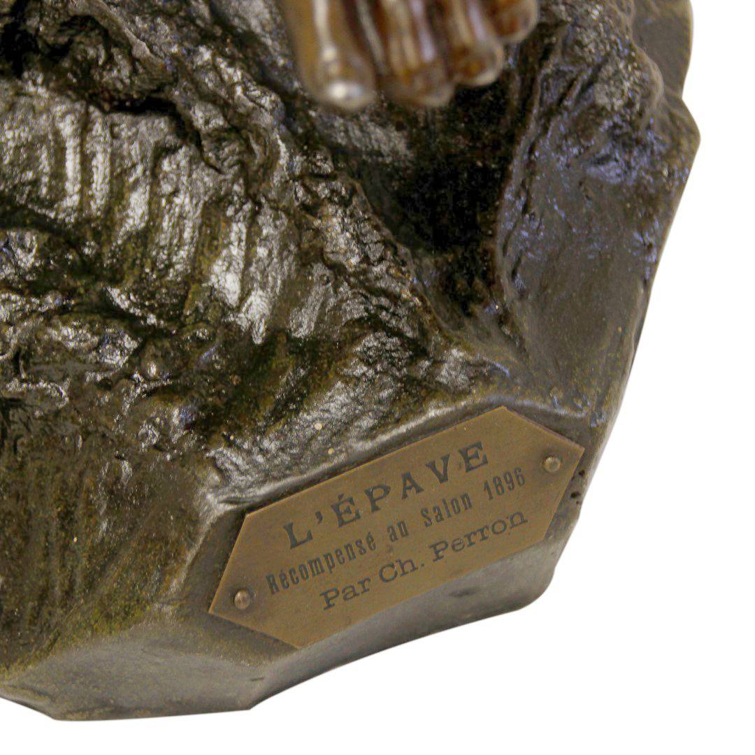 Antiqium Ürün  CH. PERRON İMZALI, ERKEK FİGÜRLÜ HEYKEL