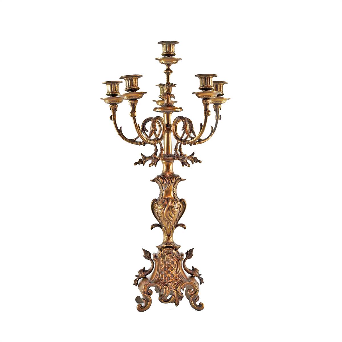 Antiqium Ürün  İKİZ ŞAMDANLI BRONZ DÖKÜM SAAT TAKIMI