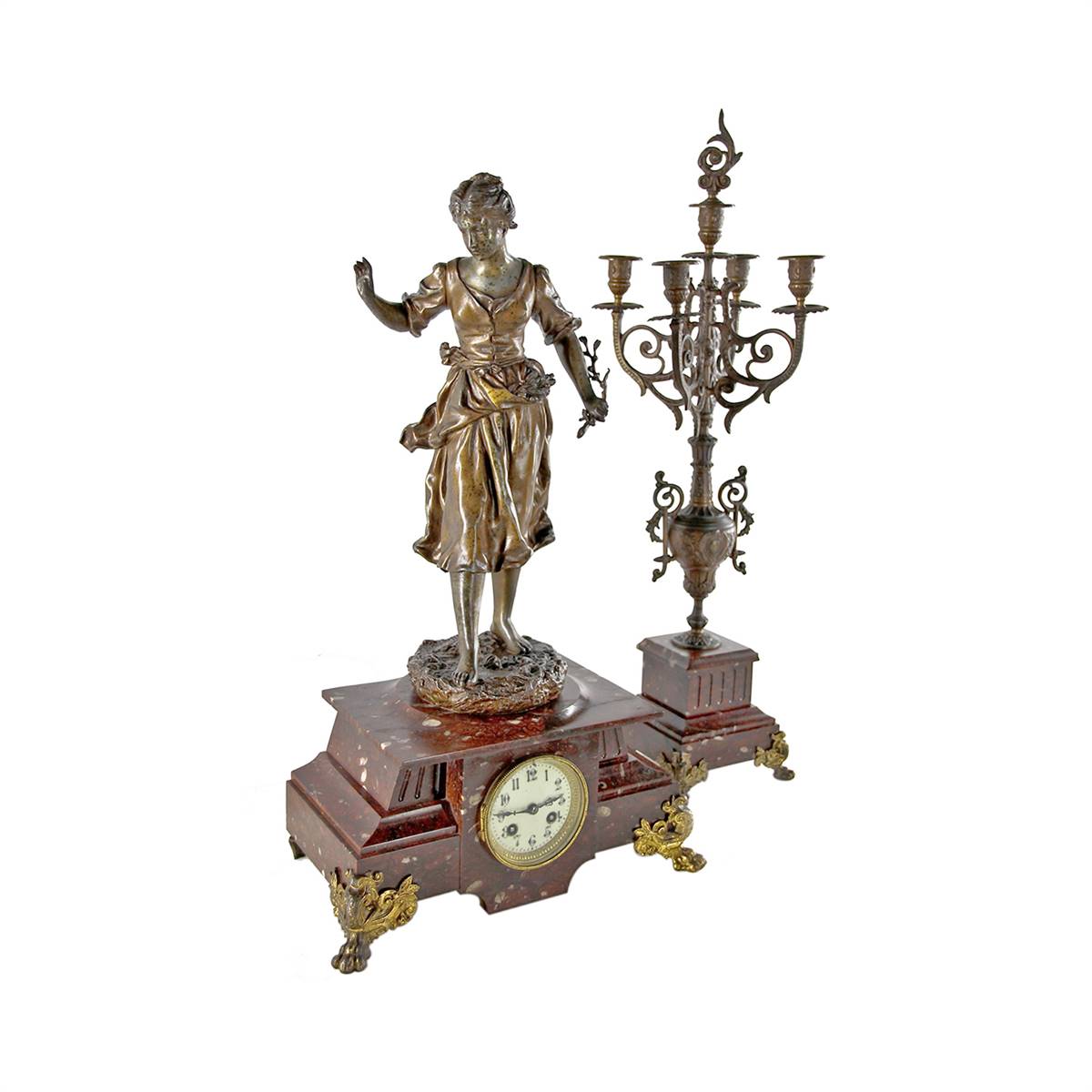 Antiqium Ürün  RANCOULET İMZALI, SAAT VE ŞAMDAN TAKIM