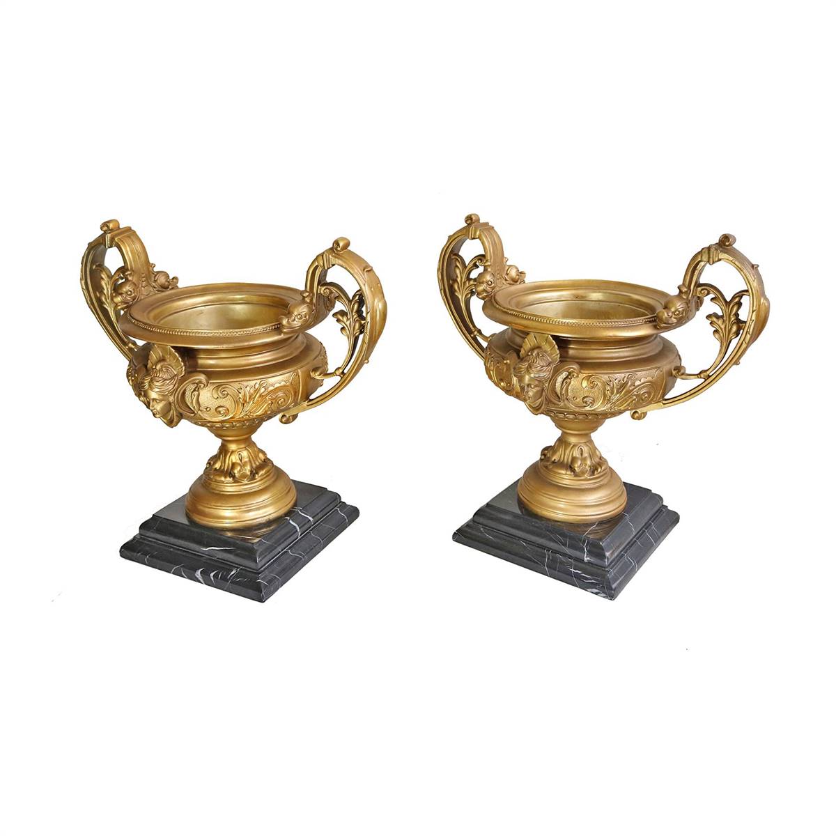 Antiqium Ürün  MERMER ZEMİNLİ ÇİFT BRONZ KUPA