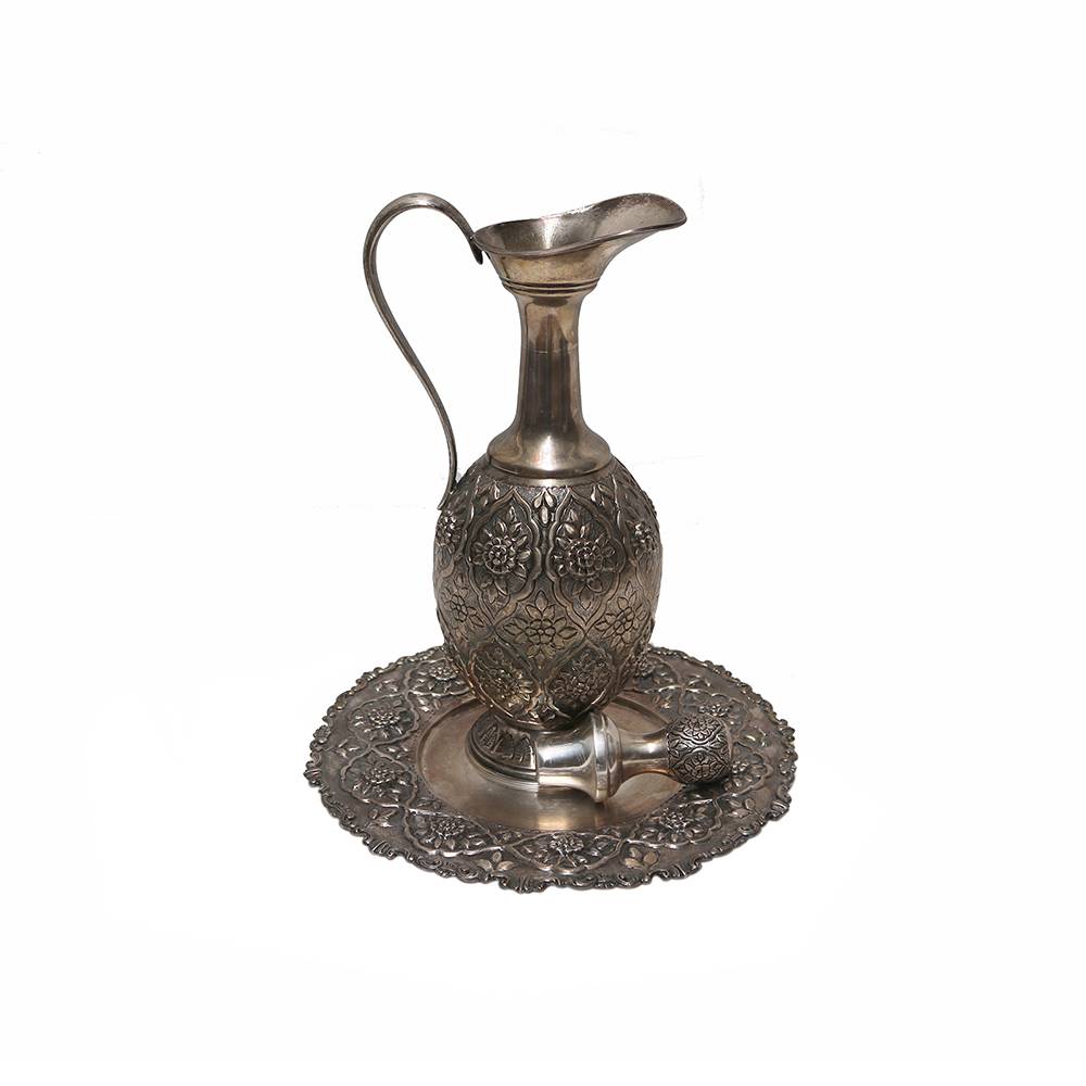 Antiqium Ürün  GÜMÜŞ TEPSİLİ SÜRAHİ