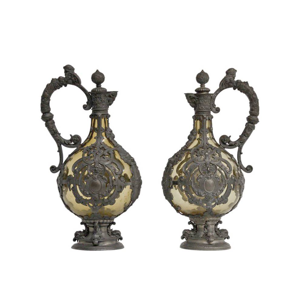 Antiqium Ürün  BRONZ DETAYLI İKİZ CAM KARAF