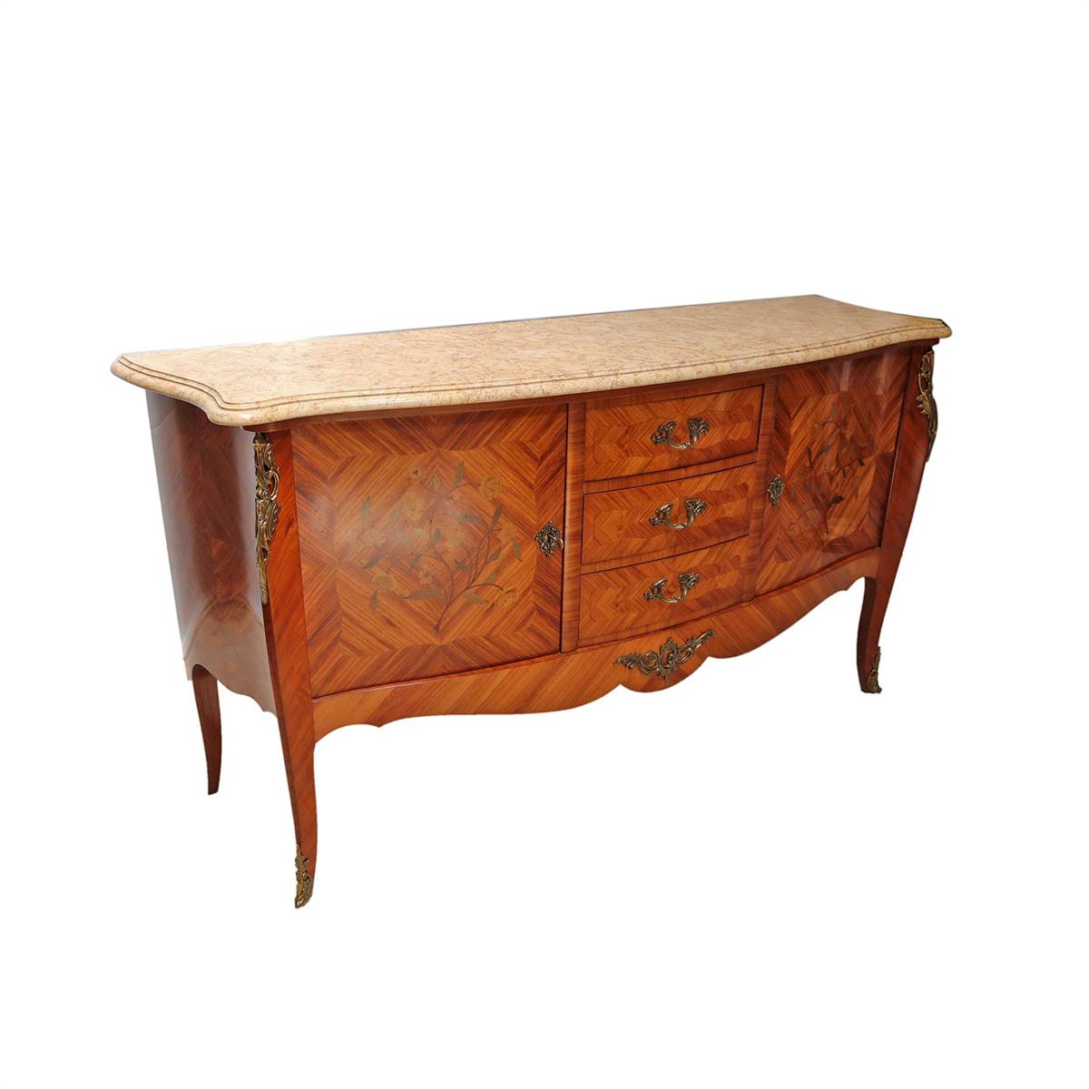 Antiqium Ürün  19. YÜZYIL MARKÜTERİLİ VE KILÇIK KAPLAMALI KONSOL