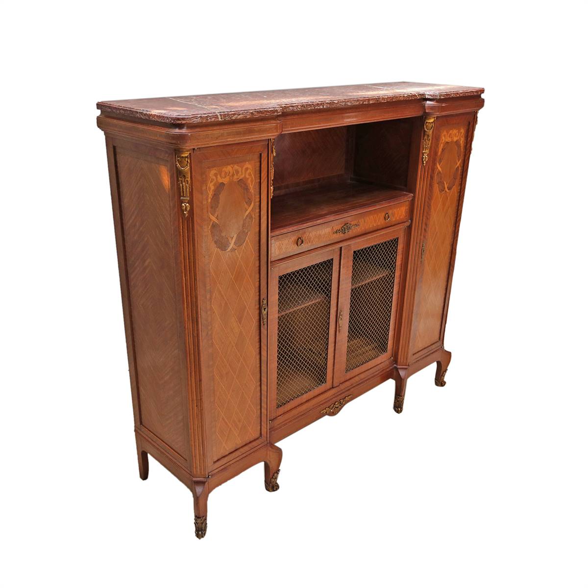 Antiqium Ürün  ÜZERİ MERMERLİ, KINGWOOD BÜYÜK VİTRİN