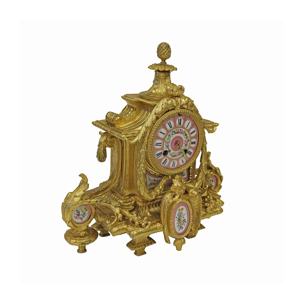 Antiqium Ürün  BRONZ DÖKÜM, PORSELEN DETAYLI TEK SAAT