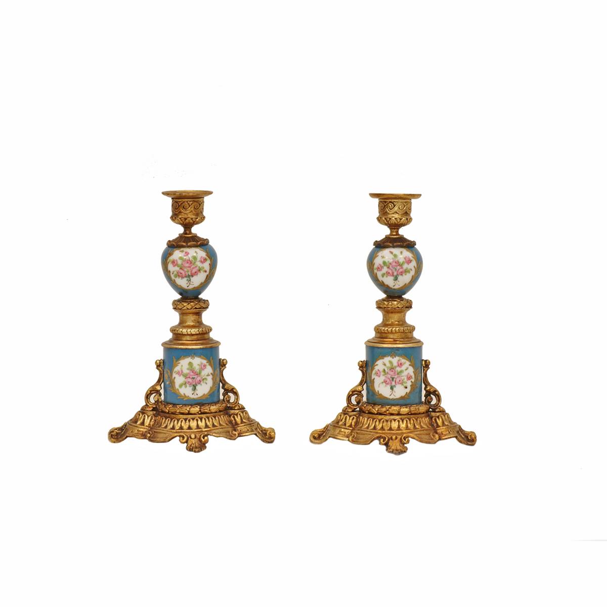 Antiqium Ürün  SEVRES, BRONZ DÖKÜM SAAT VE ŞAMDAN TAKIMI