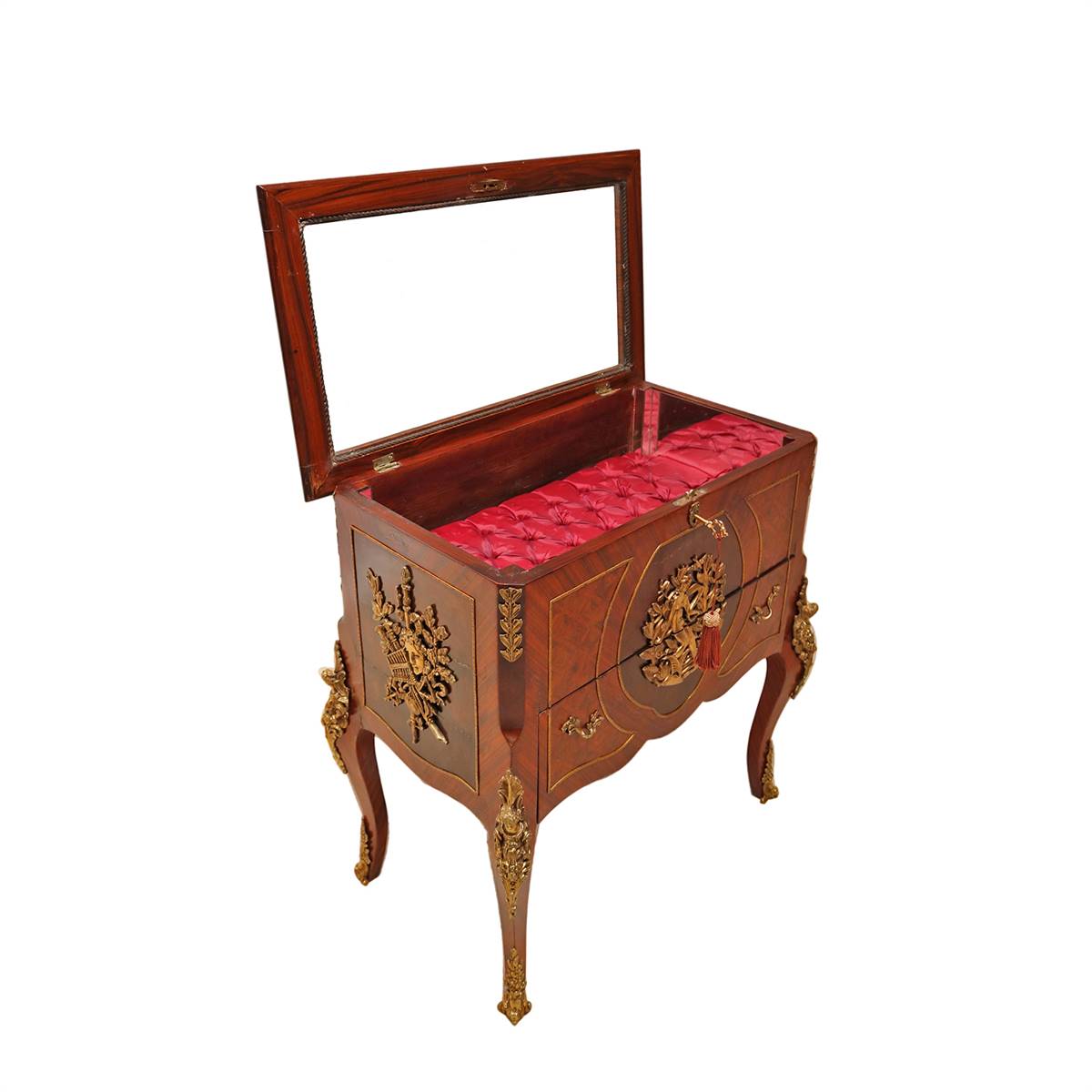 Antiqium Ürün  BRONZ İŞLEMELİ TEŞHİR SEHPASI